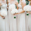 Αγαπημένος Ελεφαντοστού Σιφόν Φτηνές Μακριές Φορέματα Παράνυμφων Online, WG255