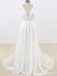 Elegant Unique V Neck Cheap Beach Wedding Dresses Online, WD374