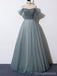 Elegant A-line Cold Shoulder Cheap Maxi Long Prom Dresses,Evening Dresses,13106