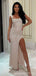 Sparkly Mermaid Side Slit Maxi Long Prom Dresses,Evening Dresses,13133