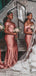 Dusty Rose Mermaid Off Shoulder Cheap Long Bridesmaid Dresses,WG1366