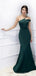 Green Mermaid One Shoulder Cheap Long Bridesmaid Dresses Online,WG1230