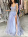 Elegant A-line High Slit Maxi Long Prom Dresses,Evening Dresses,13115