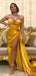 Gold Mermaid Sweetheart High Slit Cheap Long Prom Dresses Online,12907