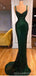 Sexy Green Mermaid Straps Cheap Long Prom Dresses Online,13013