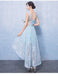 High Low Light Blue Lace Cheap Homecoming Dresses Online, CM697