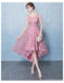 Pink Lace Scoop High Low Cheap Homecoming Kleider Online, CM694