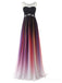 Sexy Open Back Illusion Ombre Long Evening Prom Dresses, Custom Cheap Sweet 16 Dresses, 18393