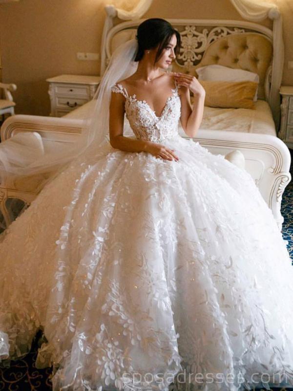 Schnürsenkel schnallt BallabendkleidV-Ausschnitt lange Hochzeitskleider preiswerte Online-Brautkleider, WD546 fest