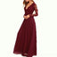 Cheap Burgundy Long Sleeve Lace Custom Long Bridesmaid Gowns, BD0250