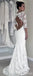 Long Sleeve Lace Open Back Mermaid Wedding Dresses, Long Custom Wedding Gowns,  17117