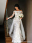 Sirena del cordón de mangas larga trajes de novia baratos vestidos nupciales en línea, baratos, WD541