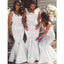 Λουράκια Λευκά Γοργόνα Μακριές Φορέματα Παράνυμφων Online, Φτηνές Φορέματα Παράνυμφων, WG709