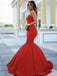 Sirena sin espalda roja atractiva vestidos de la fiesta de promoción de la tarde largos baratos, vestidos de la fiesta de promoción del partido de la tarde, 12338